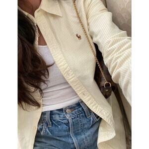 ✖️SOLD✖️Ralph Lauren Polo Buttercream Yellow Linen Shirt